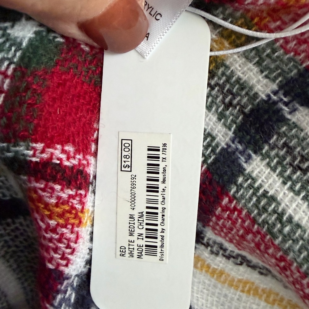 Plaid Ruffled Blanket Scarf - Picture 4 of 4